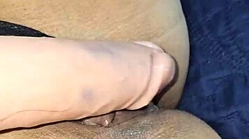 I discovered my stepsister masturbating and lent her a real cock!