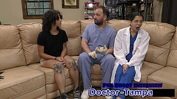 nicole luvas first gyno exam with latex gloves