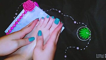 She gives foot massage leading to orgasm