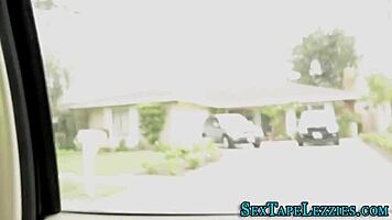 Watch these three blonde teens in a real lesbian threesome with oral and pov