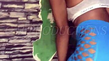 ghetto slut takes dick like a good slut gets left with cum dripping pussy