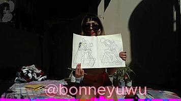 Bonneyuwu Paints In Sunny Bikini Outdoors