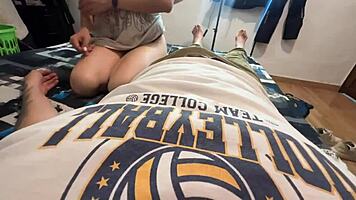 incredible blowjob from my stepsister while alone at home