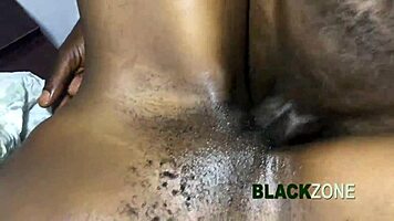 small booty ebony teen gets filled with cum in the bedroom