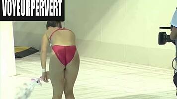 check out this hidden bikini voyeur at women's high diving