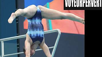 check out this hidden bikini voyeur at women's high diving
