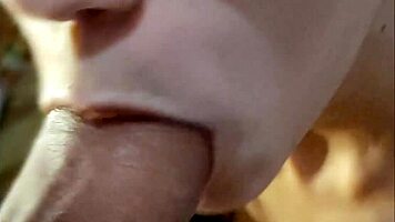 What happens when an amateur gives a close-up oral surprise?