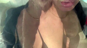 Fucking Neighbor's Wife Doggystyle with Big Natural Tits Cumshot