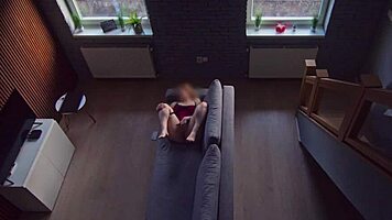 roommate caught me masturbating and i continue as he watches