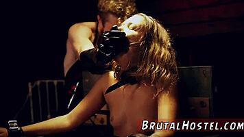 teen flashes tits and farts in bondage