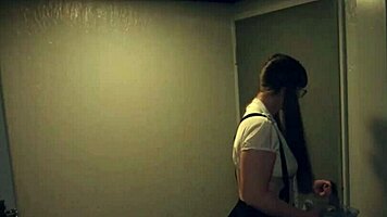 Thick Horny Slut Fucks Halloween Monster at Door