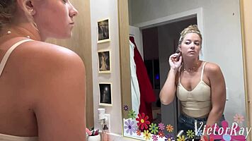 oh my god hot blonde river lynn gets a massive cock shock from victor ray!