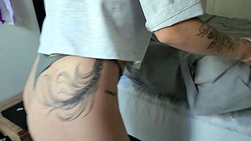 Step Sis Didn't Notice Me Cumming On Her Back During Massage