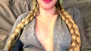 Cute Blonde Babe Intensely Fingers Her Ass While Fantasizing About Stepdad Fucking Her In Bed