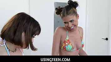 hey, wanna share this naughty hot freeuse teen with her petite best friend?