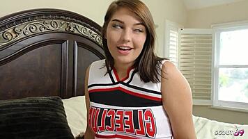 vivian taylor, blue-eyed teen, seduces older guy with ass licking