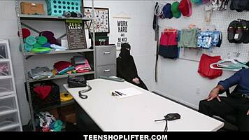 Petite Blonde Teen Shoplifter Delilah Day Caught, Clothes Ripped, Fucked By Officer In Office