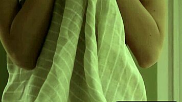 skinny blonde italian milf strips, showing off perky small tits