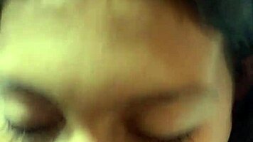 Petite girl rides black cock and gets cum covered