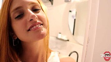 oh damn, i made my wife's busty redhead friend suck until cumming in her mouth—will she tell?