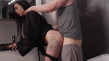 He fucked me from behind but fixed the bathroom sink