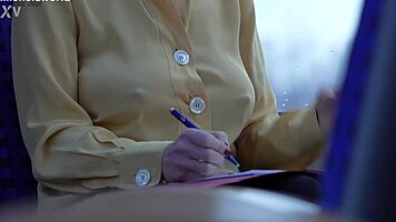 business - slave wife - braless and downblouse in public 😏