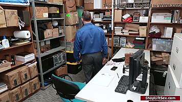 I caught this teen shoplifter in lingerie and gave her oral punishment in the office