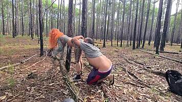 ruiva gostosa exibicionismo trilha sexo ar livre