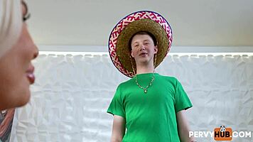 stepmom sucks big tits in hardcore pov