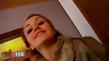 Does Krystal Wallas, the French beurette, get fucked on the sofa?