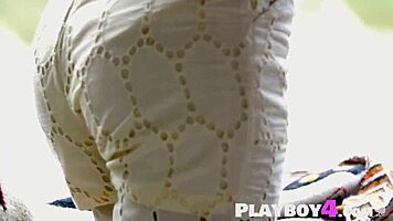 Sophie Strips For Playboy