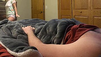 Stepdaughter Visits Stepdaddy In Bed At Night