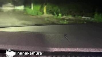 Asian girl fucks uber driver without condom