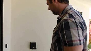 Sensual hot teen masseuse pours nuru gel on herself and client