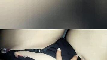 chica caliente por la calle sube al carro de su novio pero se toca sola y lo deja con ganas de cogerme en perú callejero