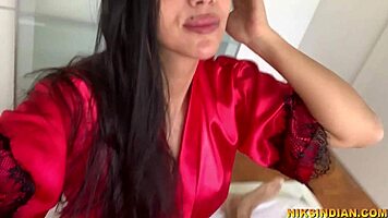 bhbi ji took dever's big cock in her ass and peed on it