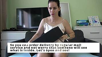 Anna tests xspacecup masturbator with footjob