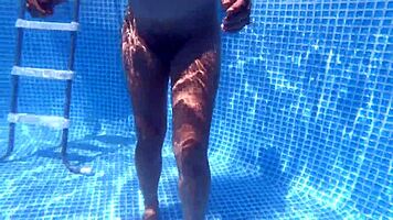 Who's Watching This Pregnant MILF in the Pool with Braces?