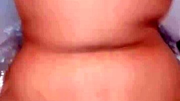 Chubby teen sucks dick, then gets fucked hard from behind