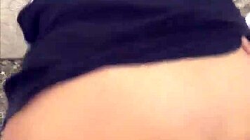 Bold Teen Flashing Tits and Ass in Public Tourist Hotspot for Intense POV Sex