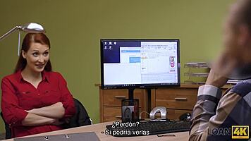 Loan4k Isabella gibt rasierte Fotze für Fick gegen großen Kredit