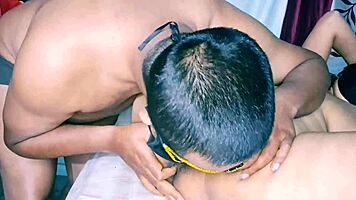 Hot desi indian bhabhi gets hairy pussy licked 😍