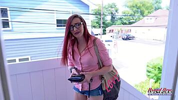 nerd brunette hottie olivia x finger fucks her pussy and sucks a hard cock?