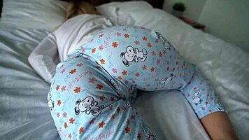 Blonde Teen Fantasizes About Rough Blowjob And Creampie Orgasm In Bedroom.