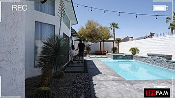 Stepdaughter Swallows Stepdads Cock After He Scares Away Her Boyfriend