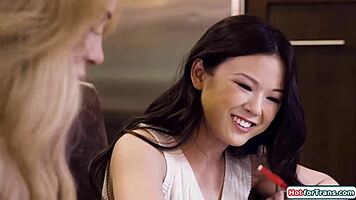 Busty tgirl gracie jane licks assistant's pussy 😏