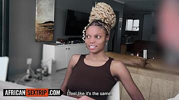 Busty Ebony Amateur Railed Roughly After Date With Euro Tourist