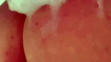 horny british slut's solo play in the shower leads to intense orgasm