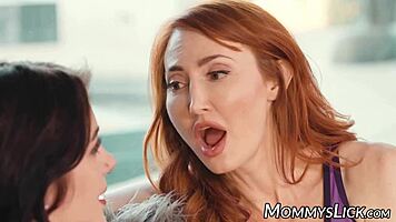 Redhead Kendra James Intriguingly Fingers Licks and Eats Petite Rosalyn Sphinx's Pussy