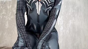 spider girl, can you handle this huge dildo fucking you hard?
